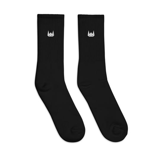 WOLFPACK UNLTD EMBROIDERED SOCKS | WHITE LOGO