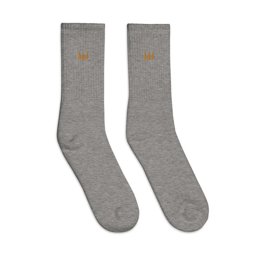 WOLFPACK UNLTD EMBROIDERED SOCKS | SANDSTONE LOGO
