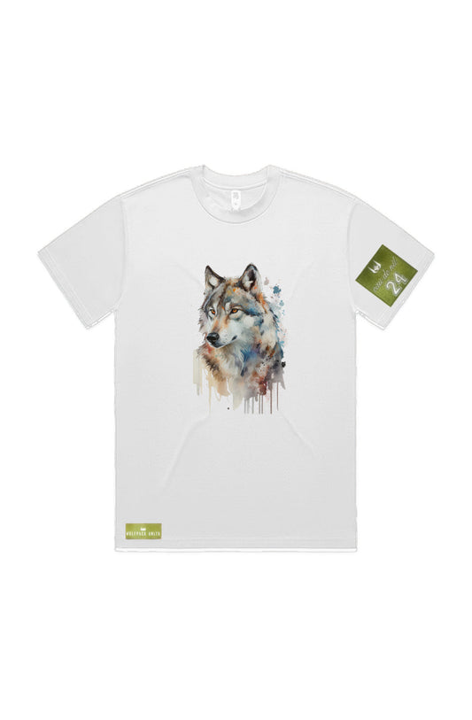 WOLFPACK UNLTD S/S GRAPHIC TEE | BLOOD ORANGE MOON | WHITE