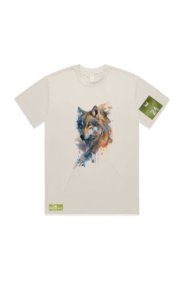 WOLFPACK UNLTD S/S GRAPHIC TEE | BLUE PALE MOON |  ECRU BEIGE