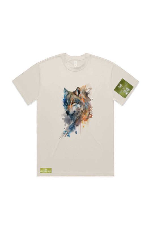 WOLFPACK UNLTD S/S GRAPHIC TEE | BLUE PALE MOON |  ECRU BEIGE