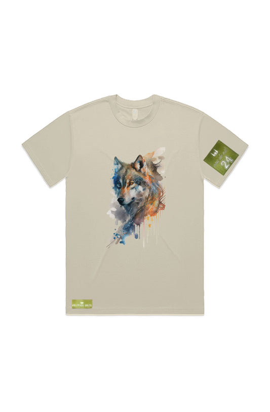 WOLFPACK UNLTD S/S GRAPHIC TEE | BLUE PALE MOON | BUTTER BEIGE