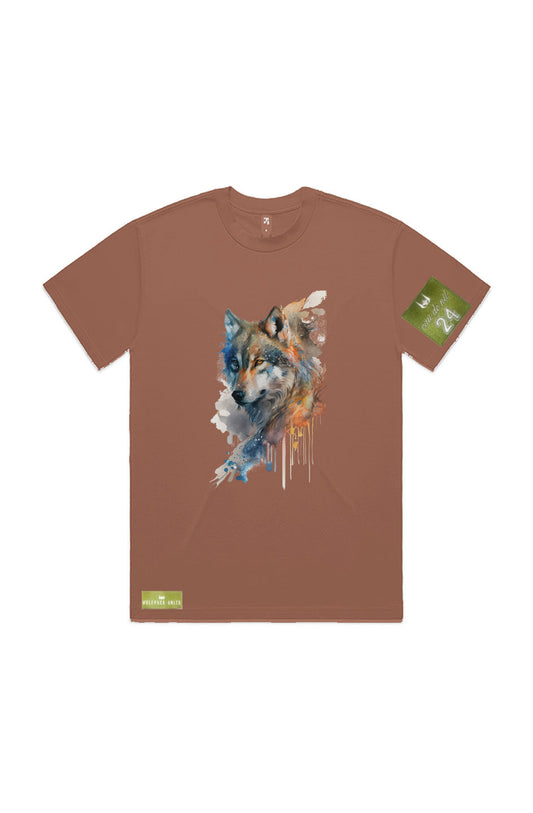 WOLFPACK UNLTD S/S GRAPHIC TEE | BLUE PALE MOON | CLAY BROWN