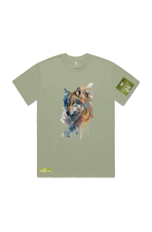 WOLFPACK UNLTD S/S GRAPHIC TEE | BLUE PALE MOON | PISTACHIO