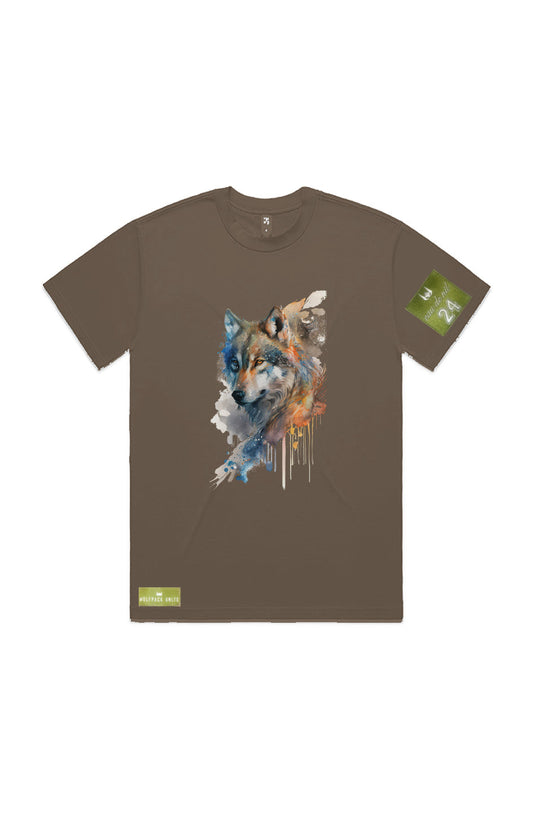 WOLFPACK UNLTD S/S GRAPHIC TEE | BLUE PALE MOON | WALNUT BROWN