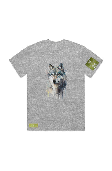 WOLFPACK UNLTD S/S GRAPHIC TEE | WHITE NIGHT RIDER | ATHLETIC GRAY