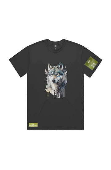 WOLFPACK UNLTD S/S GRAPHIC TEE | WHITE NIGHT RIDER | BLACK