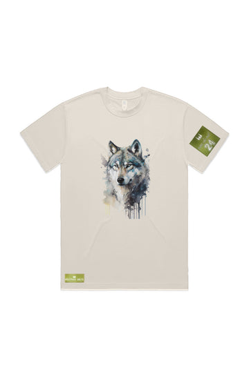 WOLFPACK UNLTD S/S GRAPHIC TEE | WHITE NIGHT RIDER | ECRU BEIGE