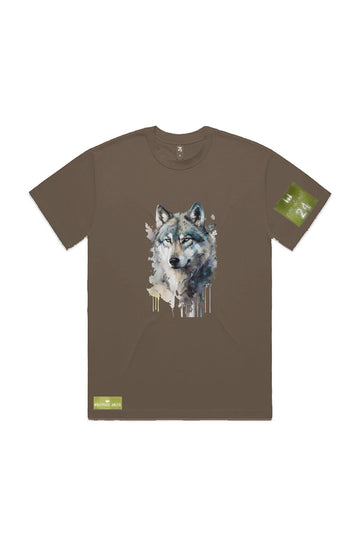 WOLFPACK UNLTD S/S GRAPHIC TEE | WHITE NIGHT RIDER | WALNUT BROWN