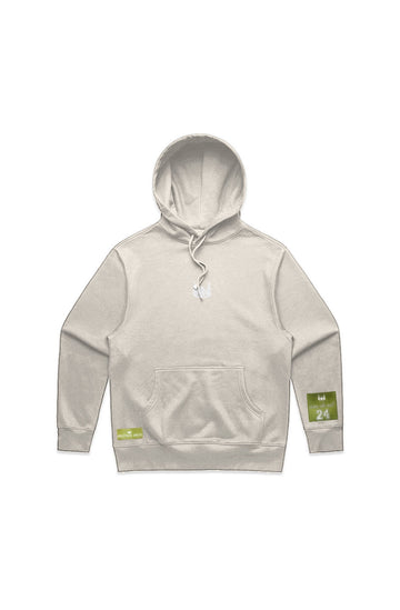 WOLFPACK UNLTD "THE HOODED ARMOR" HEAVYWEIGHT EMBROIDERED HOODIE | ECRU BEIGE