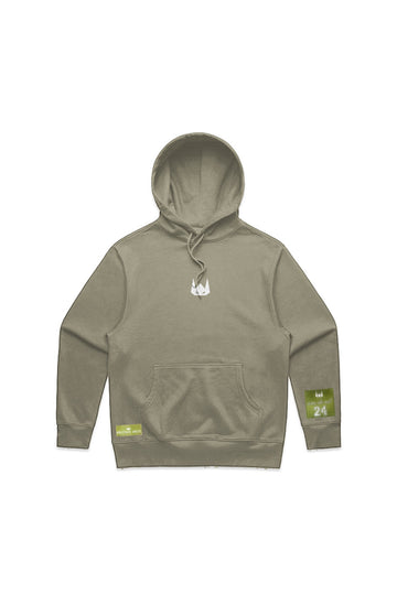 WOLFPACK UNLTD "THE HOODED ARMOR" HEAVYWEIGHT EMBROIDERED HOODIE | EUCALYPTUS GREEN