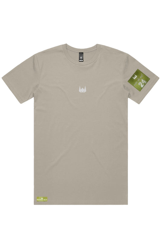 WOLFPACK UNLTD "STATEMENT" LIGHTWEIGHT TEE S/S EMBROIDERED LOGO |  NATURAL BEIGE