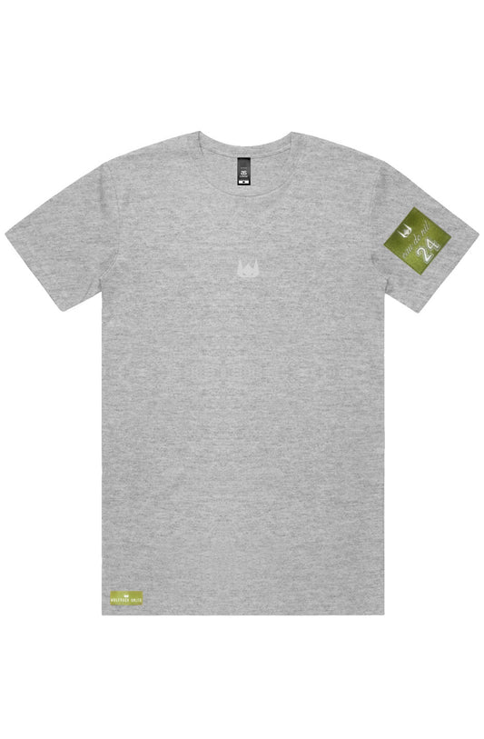 WOLFPACK UNLTD "STATEMENT" LIGHTWEIGHT TEE S/S EMBROIDERED LOGO | ATHLETIC GRAY