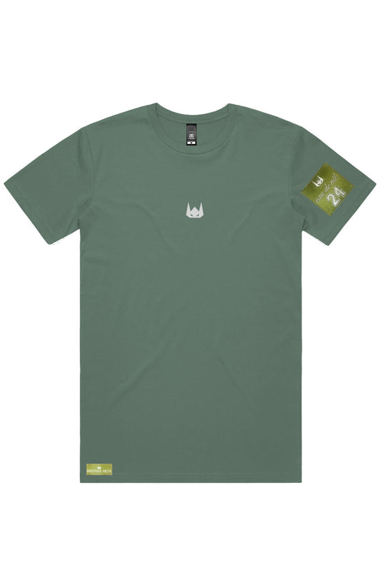 WOLFPACK UNLTD "STATEMENT" LIGHTWEIGHT TEE S/S EMBROIDERED LOGO | SAGE