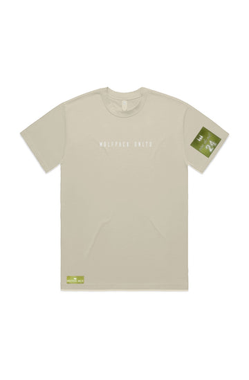 WOLFPACK UNLTD "BOLD STATEMENT" HEAVYWEIGHT OVERSIZED S/S TEXT LOGO | BUTTER BEIGE
