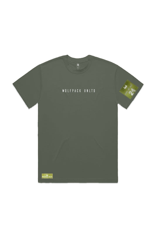 WOLFPACK UNLTD "BOLD STATEMENT" HEAVYWEIGHT OVERSIZED S/S TEXT LOGO | CYPRESS