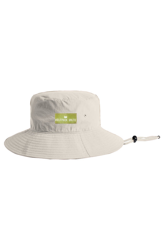 WOLFPACK UNLTD MEN NYLON BUCKET HAT | ECRU
