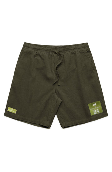 WOLFPACK UNLTD PREMIUM CORD SHORTS | ARMY GREEN
