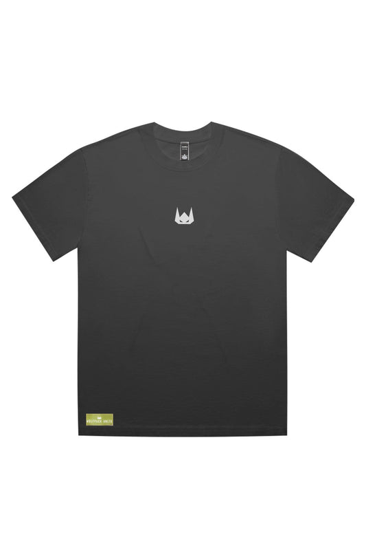 WOLFPACK UNLTD  "FADED" CASUAL HEAVY PREMIUM TEE w/ Logo (DARK)