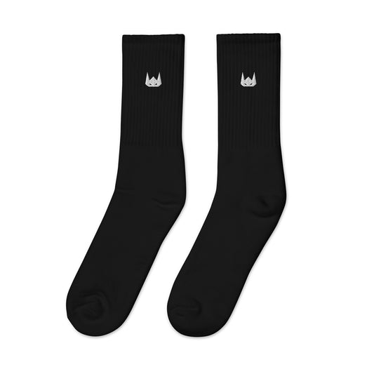 WOLFPACK UNLTD EMBROIDERED SOCKS | WHITE LOGO