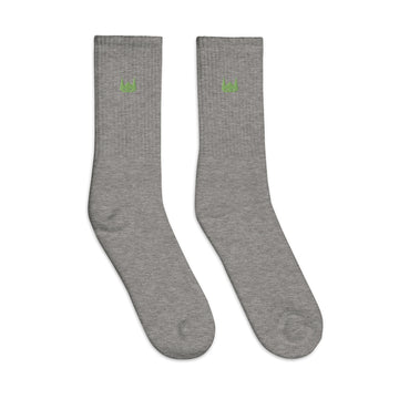 WOLFPACK UNLTD EMBROIDERED SOCKS | LIGHT OLIVE GREEN LOGO