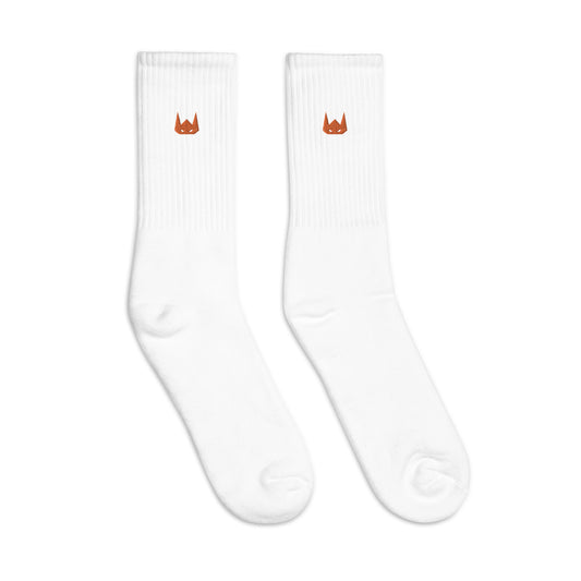 WOLFPACK UNLTD EMBROIDERED SOCKS | BROWN CLAY LOGO