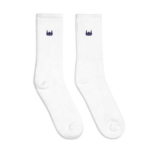 WOLFPACK UNLTD EMBROIDERED SOCKS | NAVY LOGO